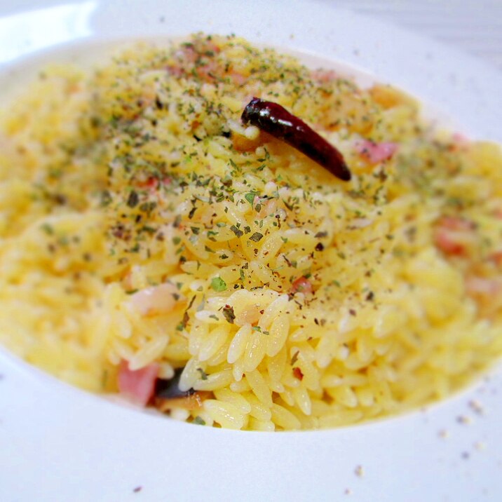 ピラフ風 リゾーニのペペロンチーノ レシピ 作り方 By たけちゃ む 楽天レシピ